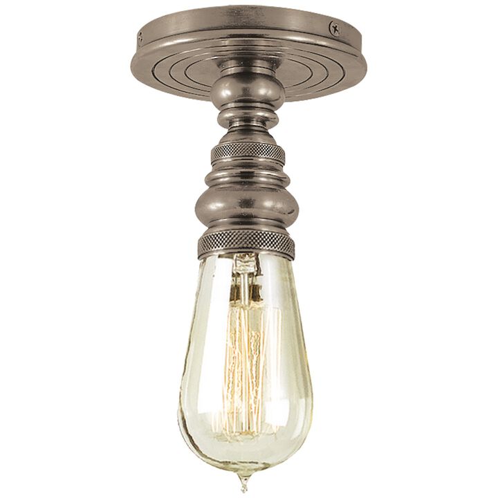 Boston Single Flush Mount in Antique Nickel