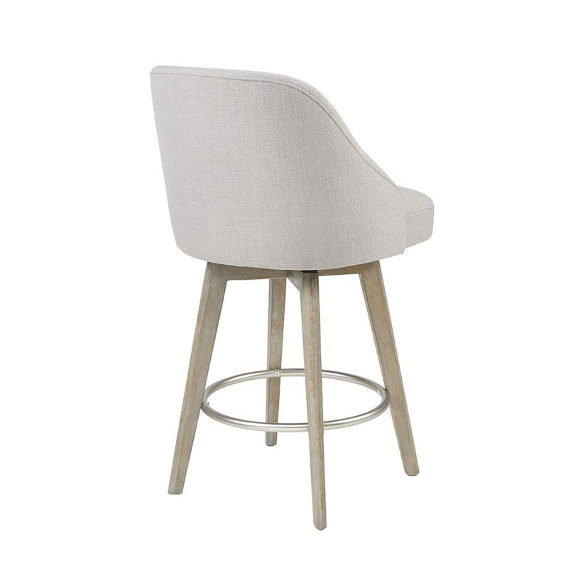 Belen Kox Reclaimed Grey Swivel Counter Stool, Belen Kox