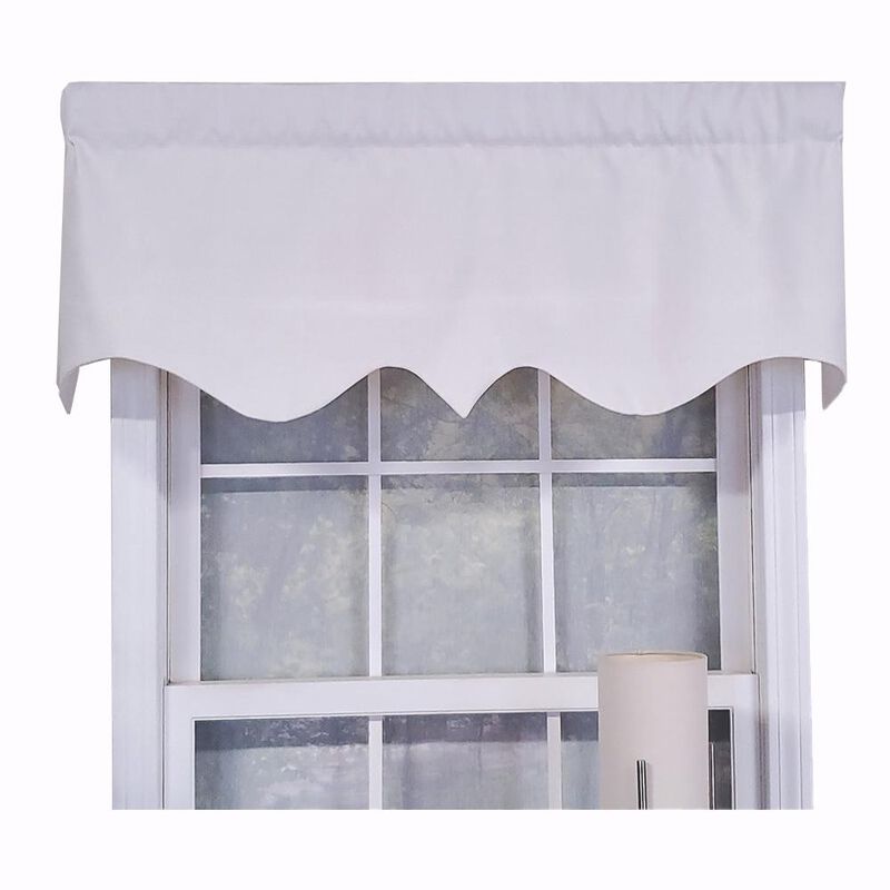 RLF Home Luxurious Modern Design Classic Soft Rayon Regal Style Window Valance 50" x 17" Taupe