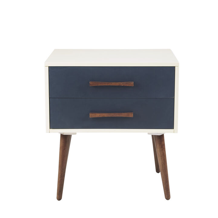 Gracie Mills Jarrett Mid-Century 2-Drawer Nightstand