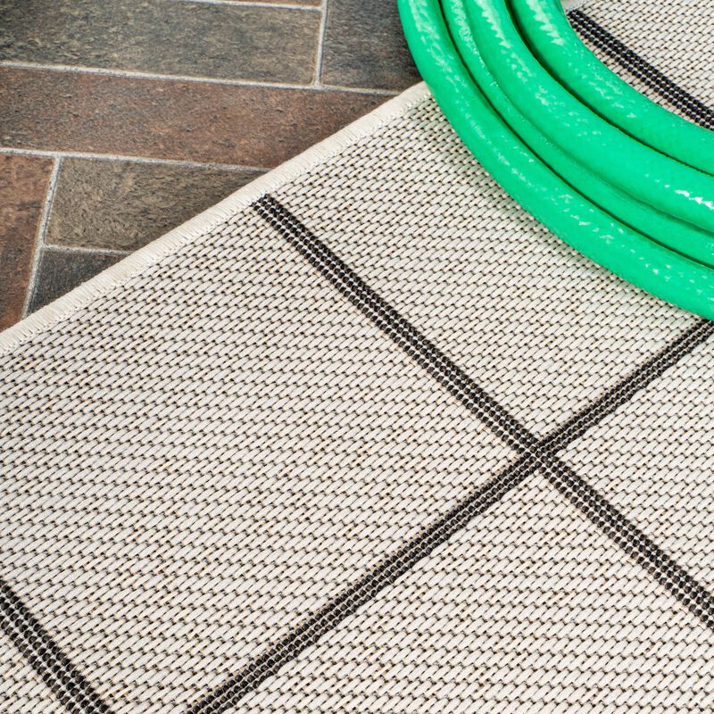 Grid Modern Squares Indoor/Outdoor Area Rug