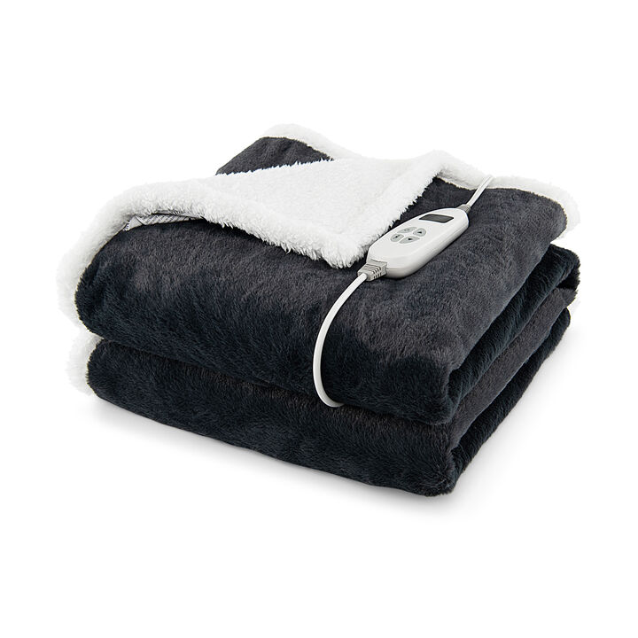 Electric Heated Blanket Throw with 10 Heat Settings