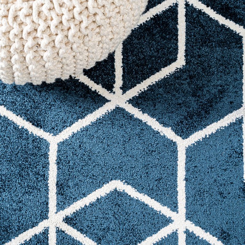 Tumbling Blocks Modern Geometric Area Rug