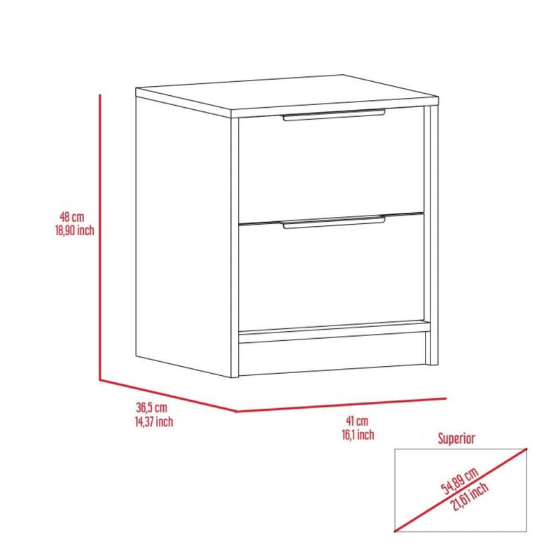 Nightstand Cervants, Bedroom, Light Gray