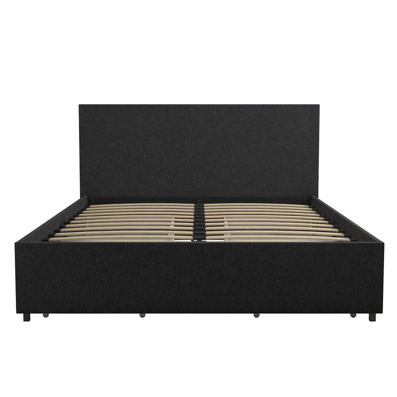 Novogratz Kelly Upholstered Bed with Storage Drawers