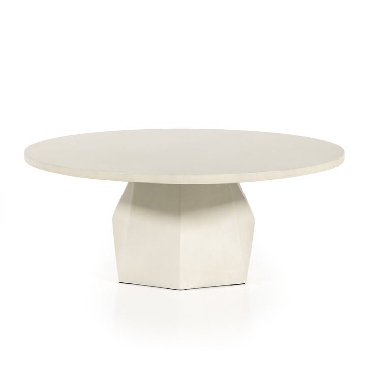 Bowman Outdoor Coffee Table - White Concrete