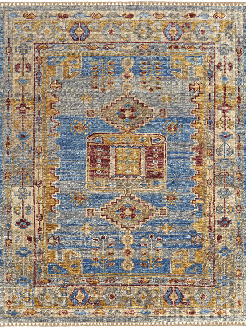 Fillmore 6944F 5' x 8' Blue/Yellow/Red Rug