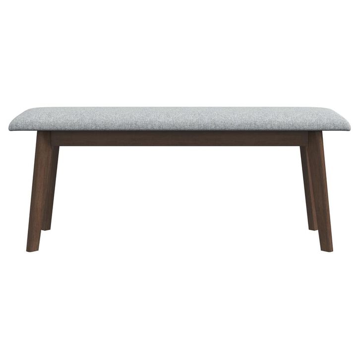Ashcroft Furniture Co Carlos Fabric Upholstered Solid Wood Bench