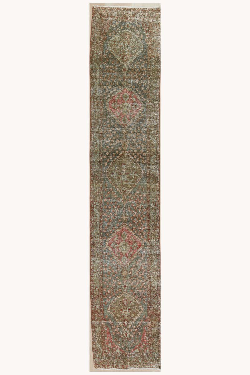 District Loom Vintage Persian Heriz Karaja runner rug-Fergus