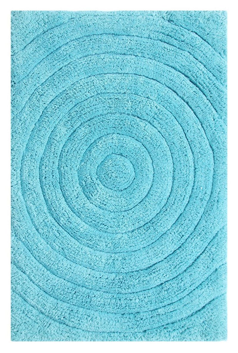 Knightsbridge Echo 220 GSF Non Skid Back Bath Rug 17 x 24 - Aqua