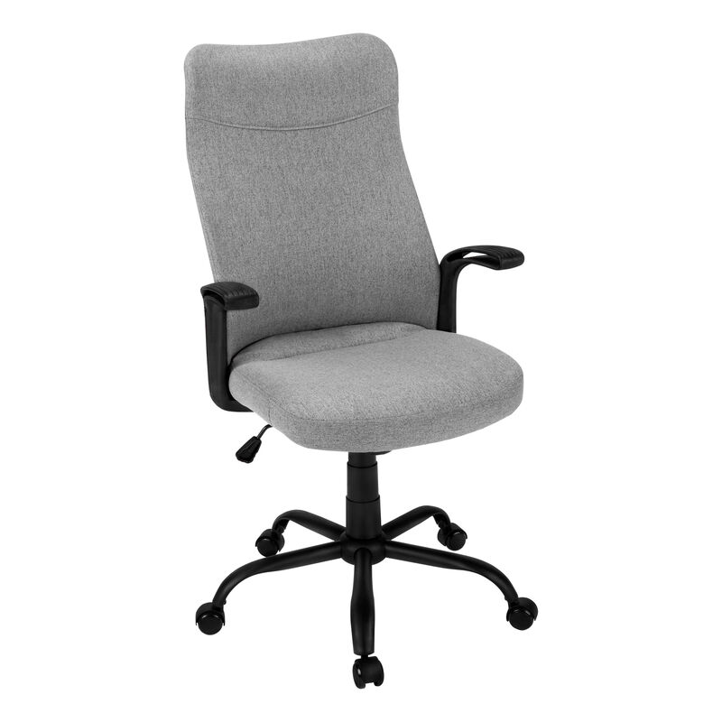 Monarch Specialties I 7325 Office Chair, Adjustable Height, Swivel, Ergonomic, Armrests, Computer Desk, Work, Metal, Mesh, Grey, Black, Contemporary, Modern