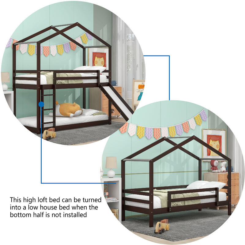 Merax Bunk Bed with Slide and Ladder