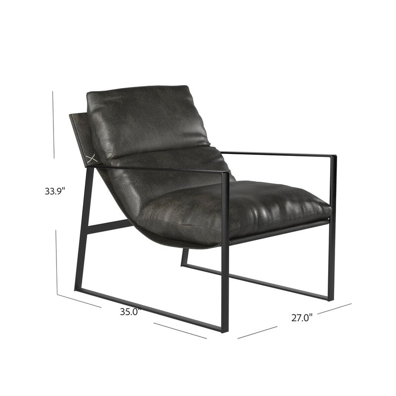 Varick Faux Leather Accent Chair