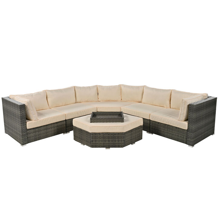 Merax 6 Piece Outdoor Conversation Sofa Set