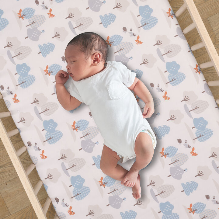 Bedtime Originals Sleepytime Bear Woodland Baby/Toddler Fitted Crib Sheet
