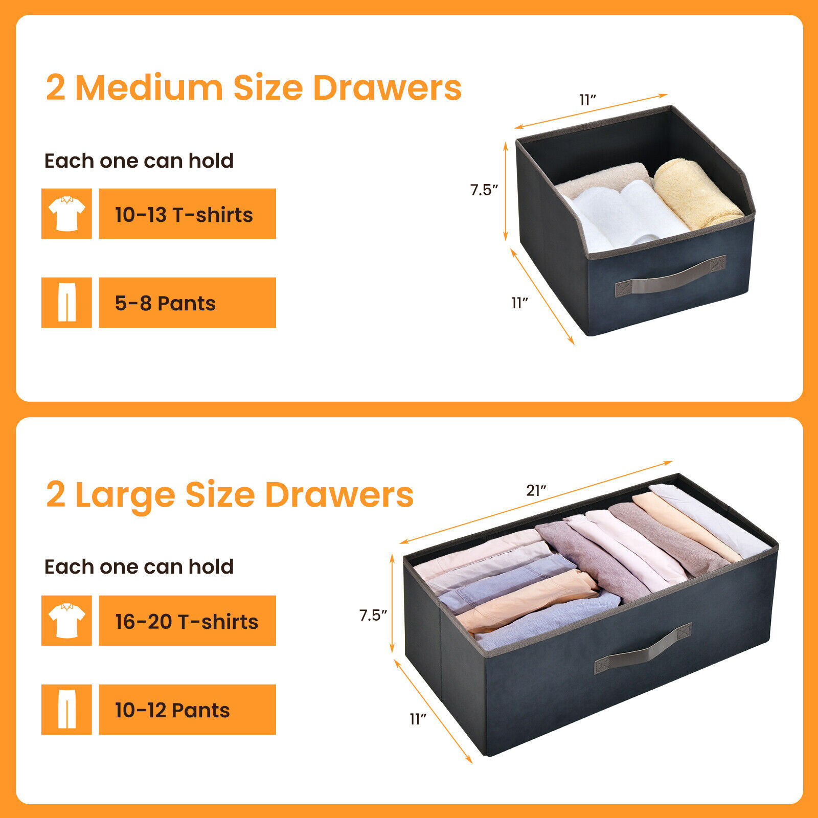 Slickblue 4-Drawer Free Standing Storage Dresser with 2 Open ...