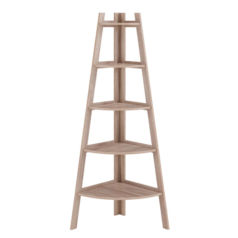 Five Tier Corner Ladder Display Bookshelf