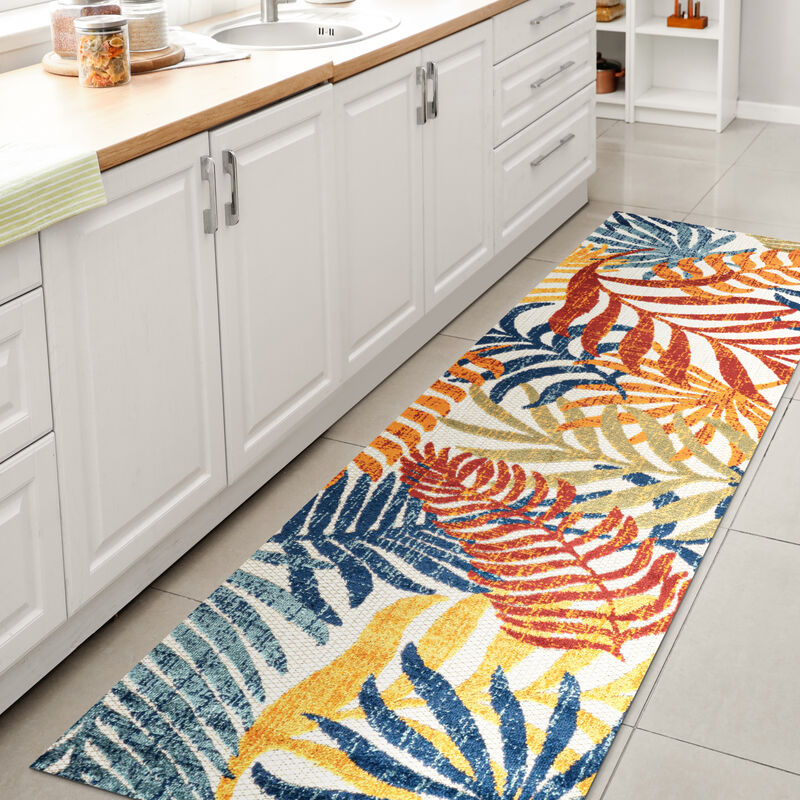 Tropics Palm Leaves Indoor/Outdoor Area Rug