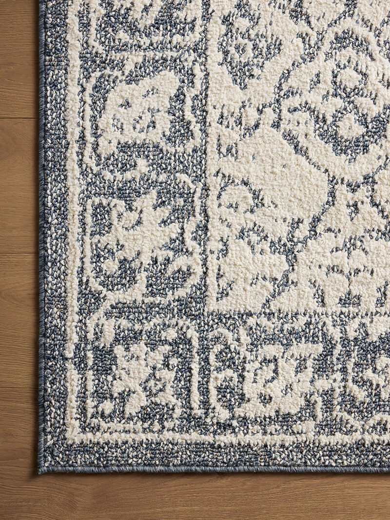 Gigi Ivory/Blue 5'3" x 7'6" Area Rug by Magnolia Home by Joanna Gaines x Loloi