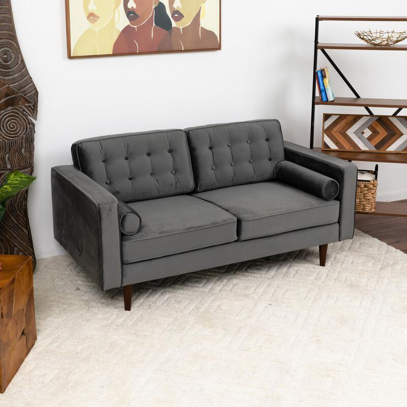 Ashcroft Furniture Co Casey Velvet Loveseat