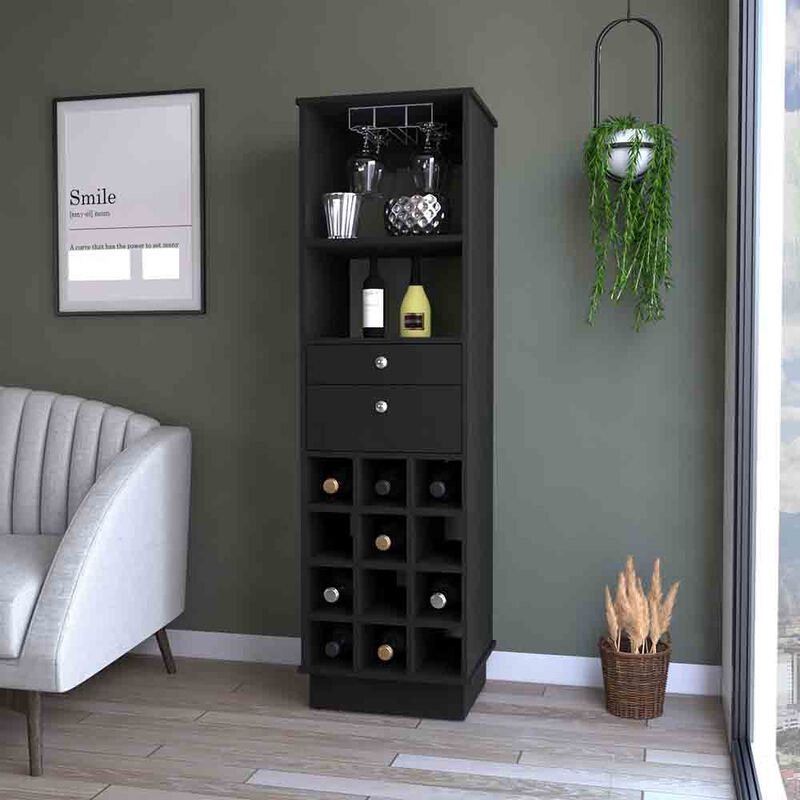 Bar Cabinet Bureck, Living Room, Black