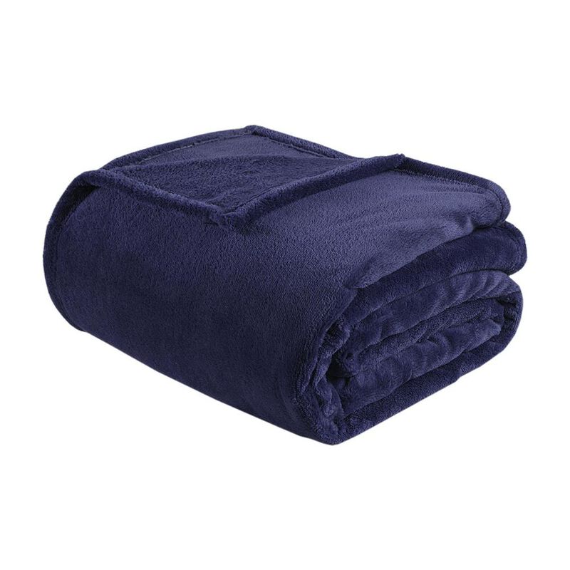 Belen Kox Navy Microlight Plush Oversized Blanket, Belen Kox