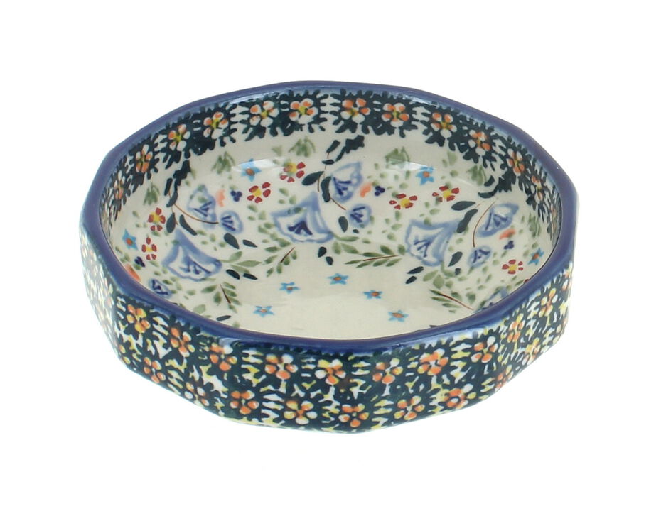 Blue Rose Polish Pottery Periwinkle Small Angular Bowl