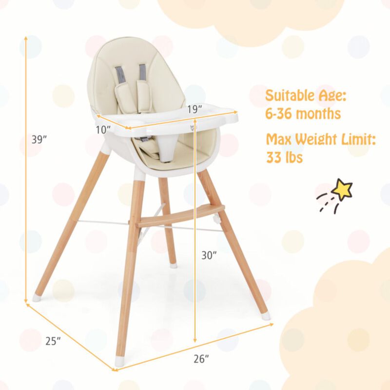 Hivvago Baby High Chair with Dishwasher Safe Tray