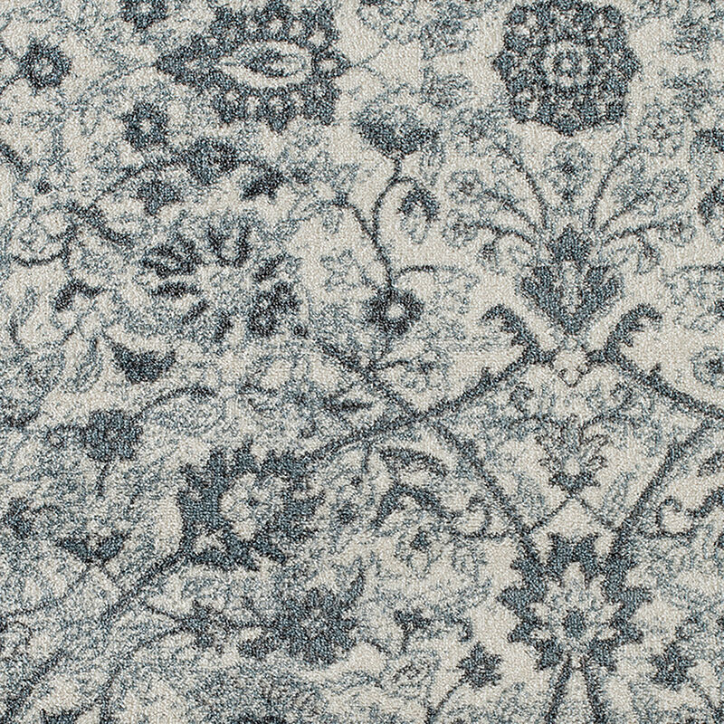 Alexandria Ivey Light Blue Floral Area Rug