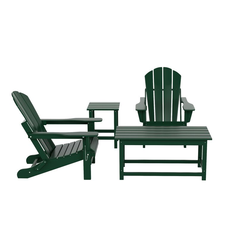 WestinTrends 4-Piece Outdoor Paio Adirondack Conversation Seating Set