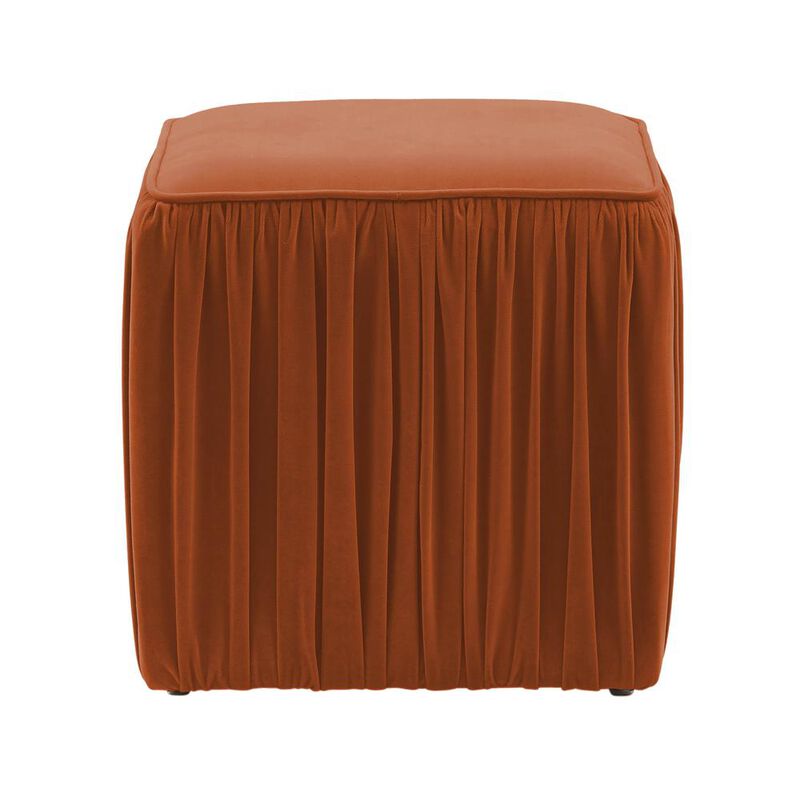 Belen Kox Elegant Pleated Velvet Ottoman, Belen Kox