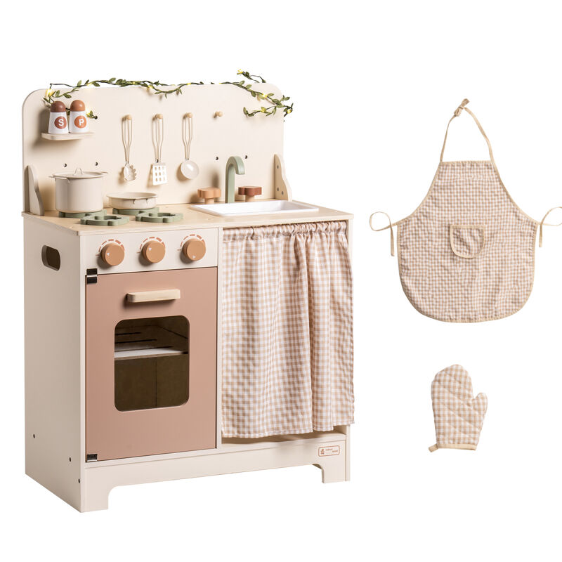 Stylish Cream Modern Kitchen Playset for Kids, Great Gift for Boys &Girls