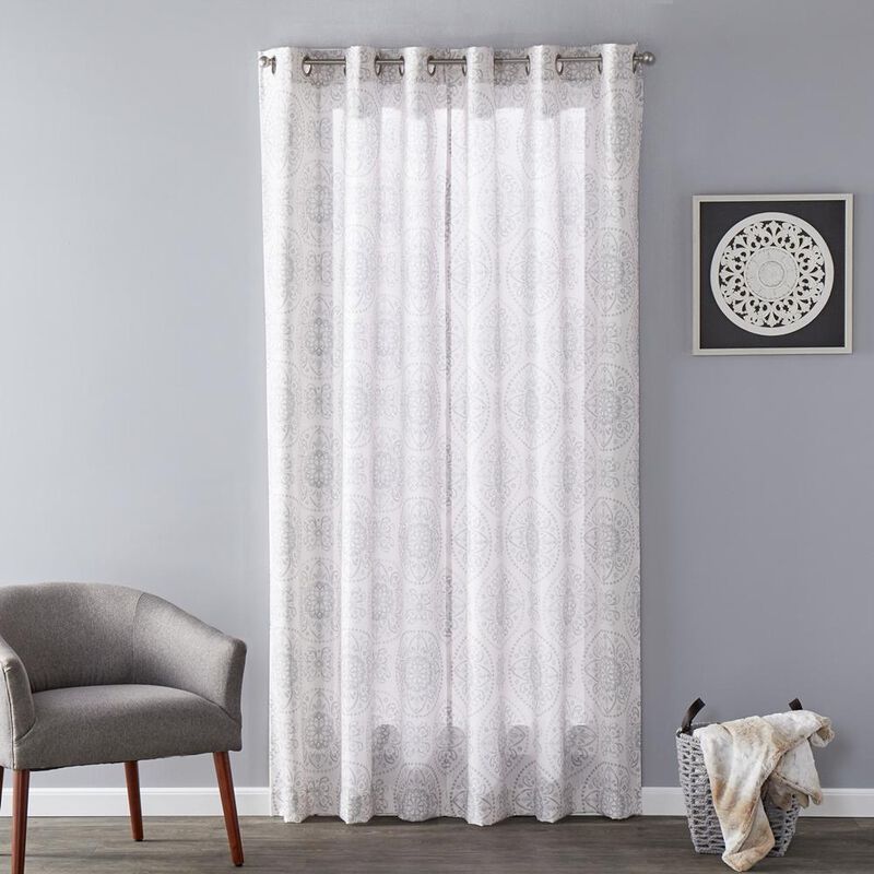 Kali Sophisticated Design & Slub-Weave Fabric SunSafe Window Panel by SKL Home