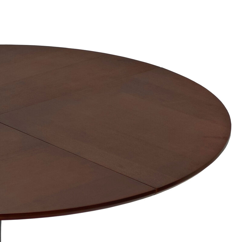 47.24"Modern Round Dining Table, Four Patchwork Tabletops with OAK Color Solid Wood Grain Table Top, Metal Base Dining Table, End Table Leisure Coffee Table