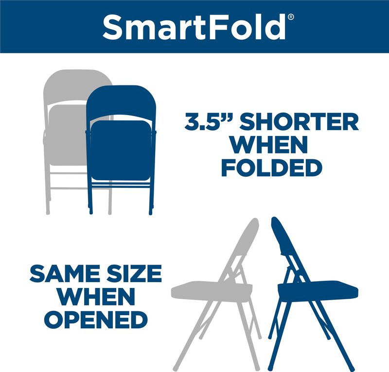 SmartFold® Fabric Folding Chairs 4-Pack