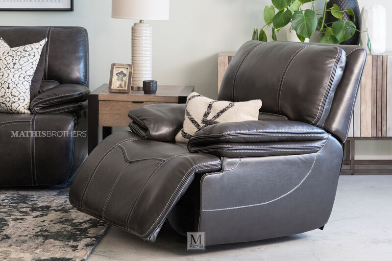 Pewter Power Glider Recliner