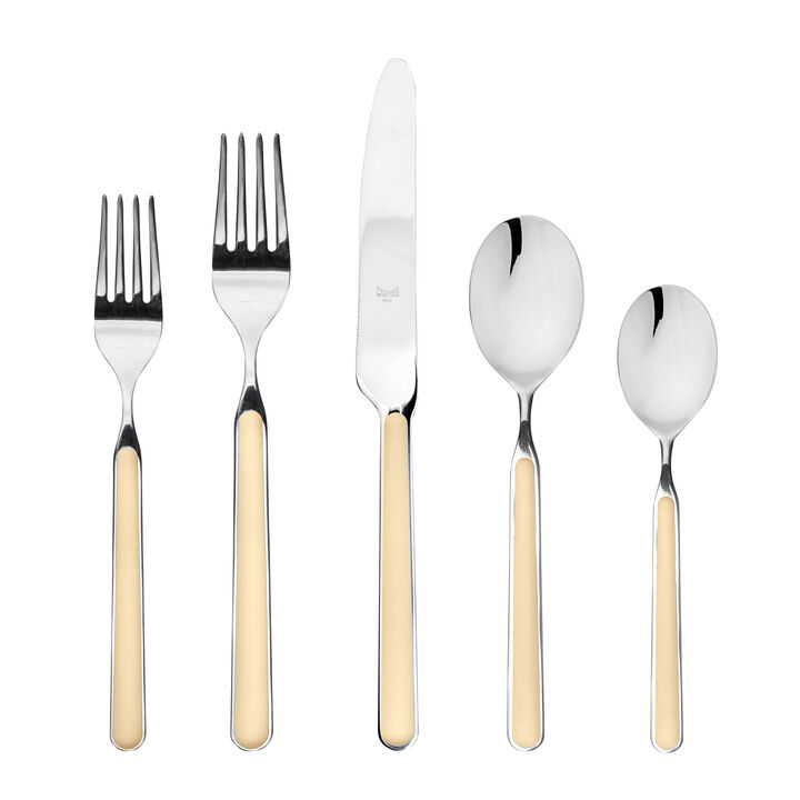 Fantasia 5-Piece Flatware Set in Vanilla