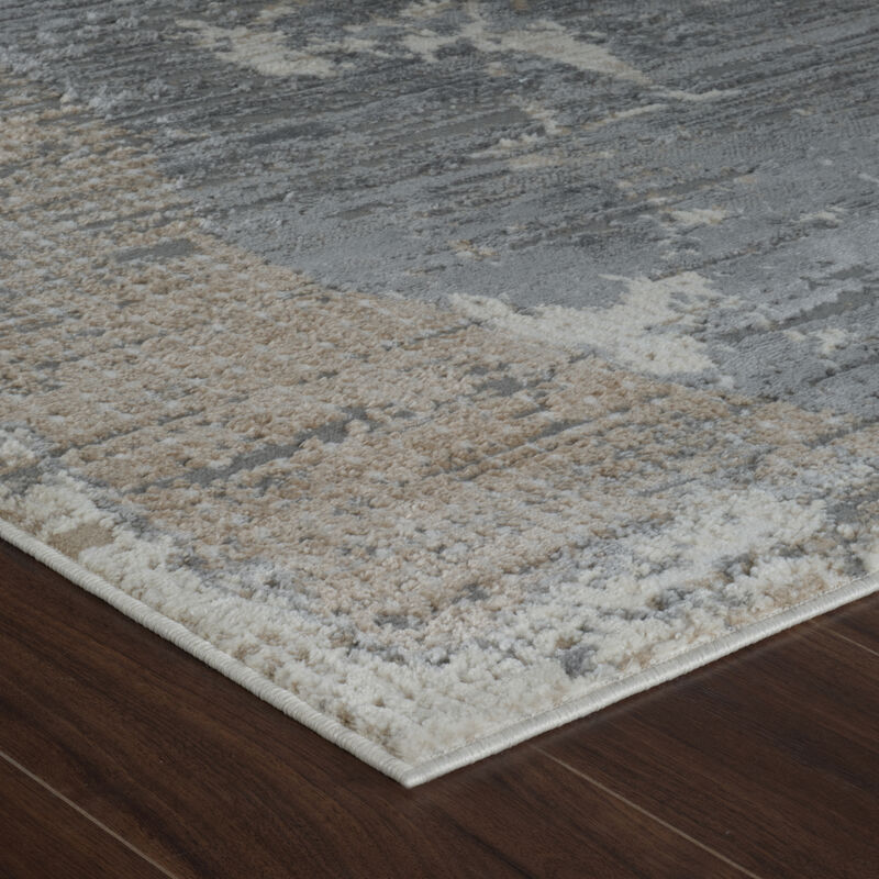 Nomad Abstract Modern Cream Grey Indoor Area Rug