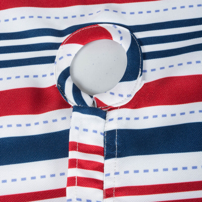 Red and Blue Patriotic Striped Rectangular Tablecloth with Zipper 60� x 84�