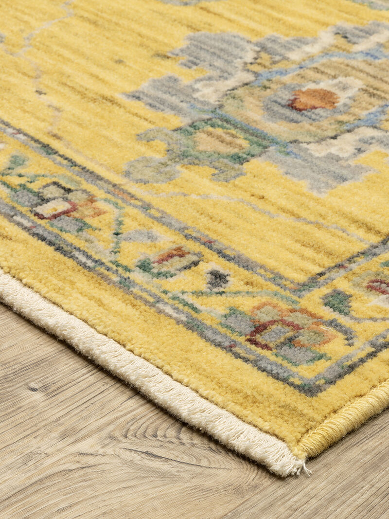 Lucca 2'6" x 12' Yellow Rug