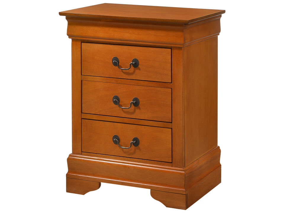 Louis Philippe 3-Drawer Nightstand (29 in. H x 16 in. W x 21 in. D)