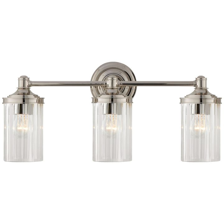 Ava Triple Sconce in Polished Nickel
