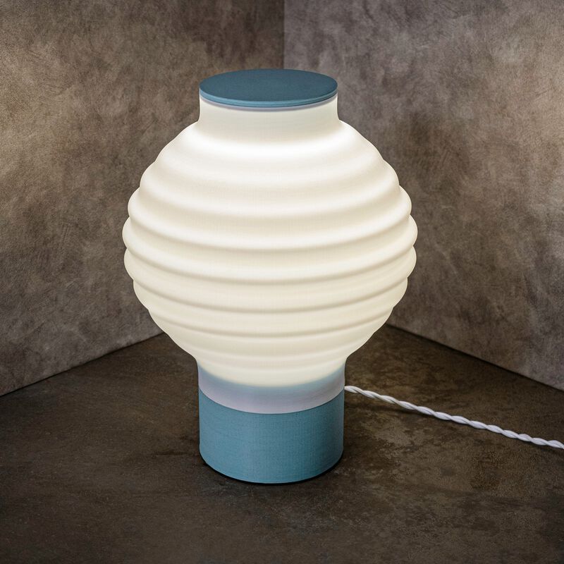 Asian Lantern Vintage Traditional Plant-Based PLA 3D Printed Dimmable LED Table Lamp