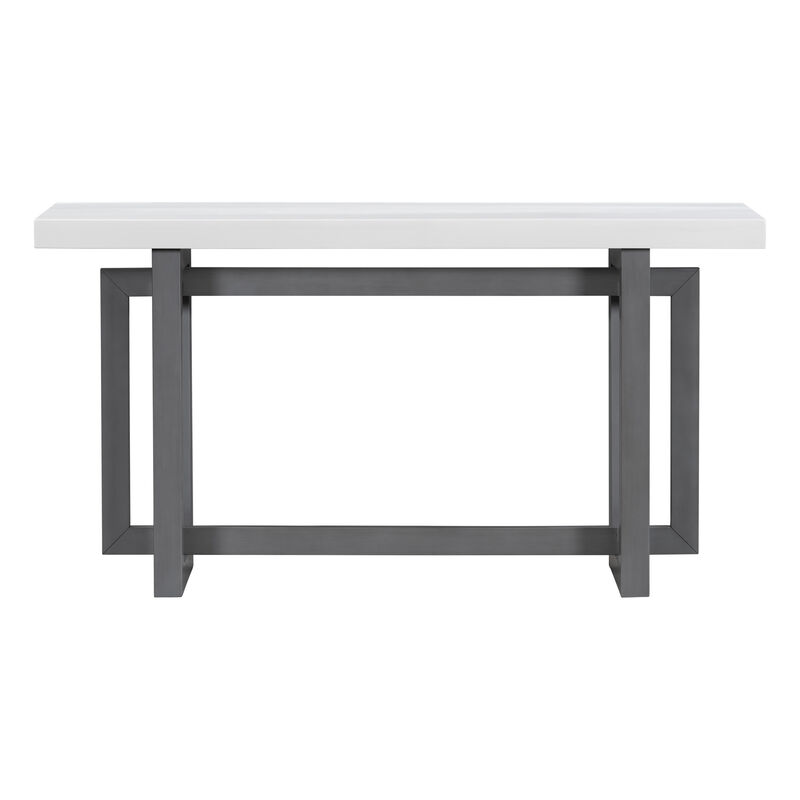 Merax Contemporary Console Table with Wood Top