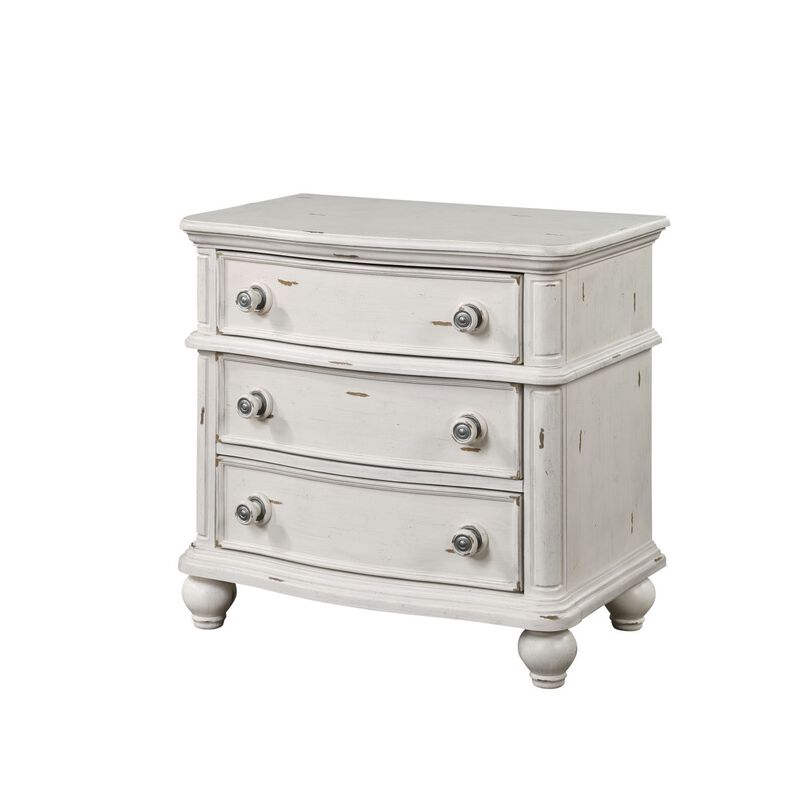 Jaqueline NIGHTSTAND Antique White Finish BD01434