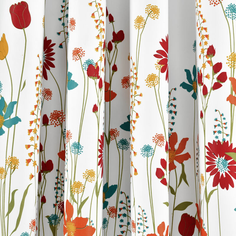 Clarissa Floral Light Filtering Window Curtain Panels