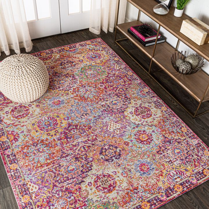 Flori Bohemian Medallion Area Rug