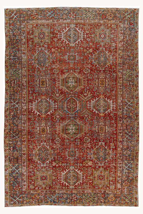 District Loom Vintage Persian Heriz Karaja Area Rug-Fenix