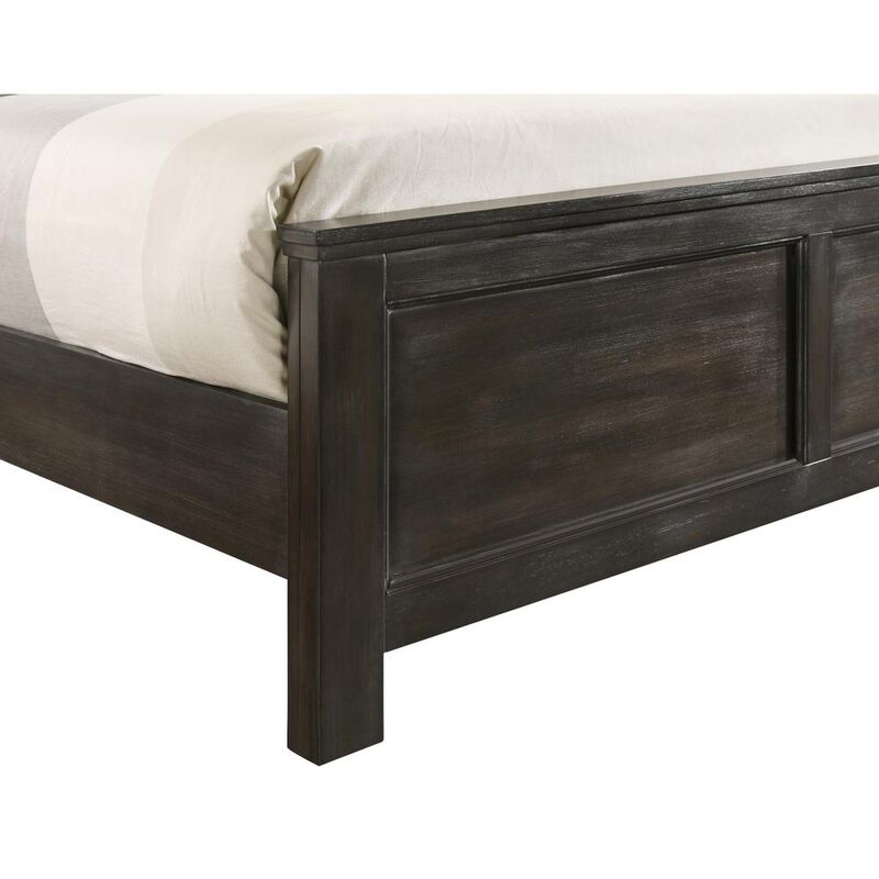 New Classic Furniture Furniture Andover Contemporary Solid Wood 5/0 Queen Bed in Nutmeg