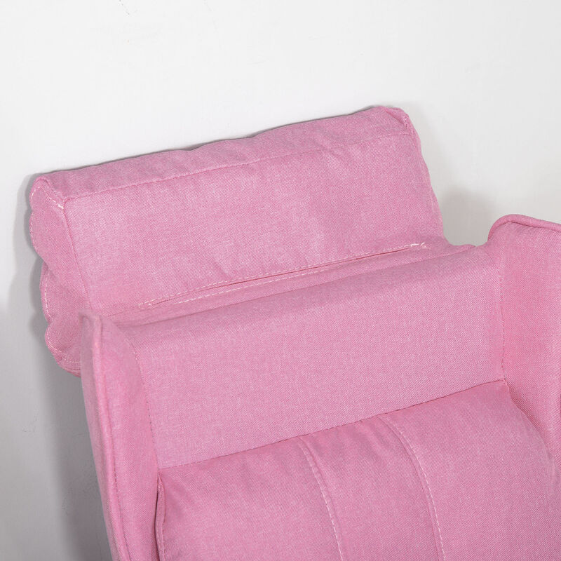 Kids Recliner Adjustable Armchair Sofa, Soft Sponge Cushion Accent Chair, Pink